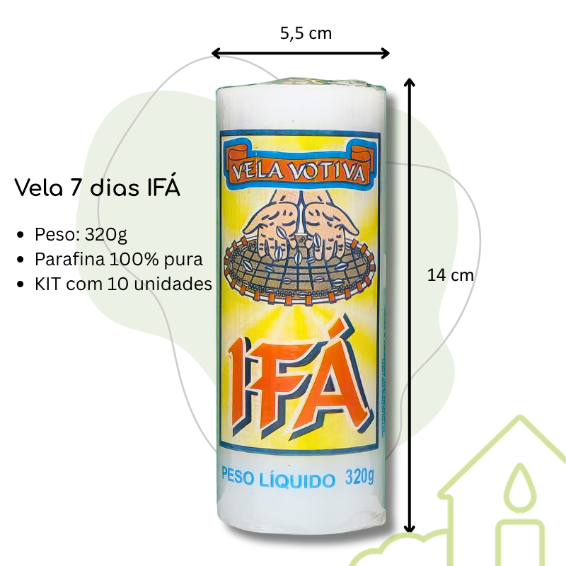 Vela 7 dias IFA 320g Branca - Imagem 2